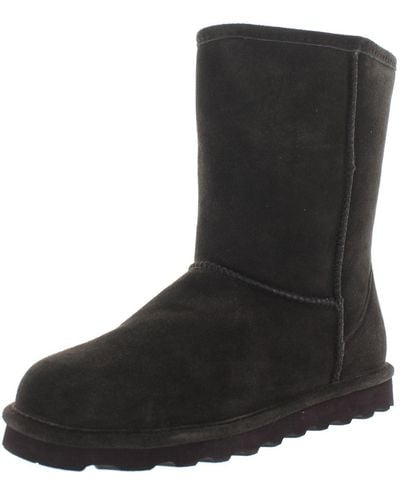 BEARPAW Elle Short Suede Mid Calf Mid-calf Boots - Black