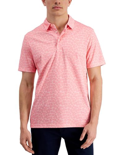 Club Room Collared Floral Polo - Pink