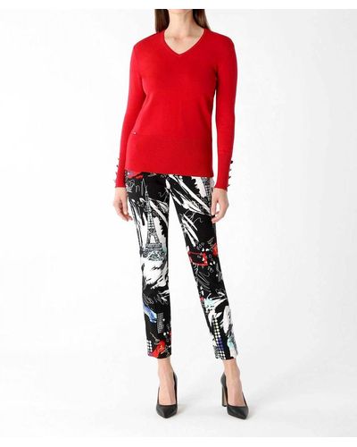 Lisette Paris Night Ankle Pant - Red