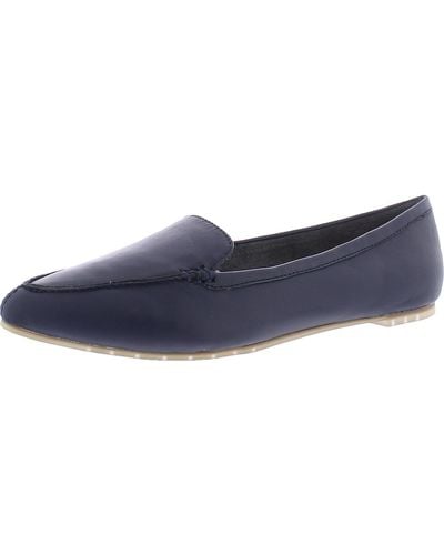 Me Too Audra Leather Pointed Toe Loafers - Blue