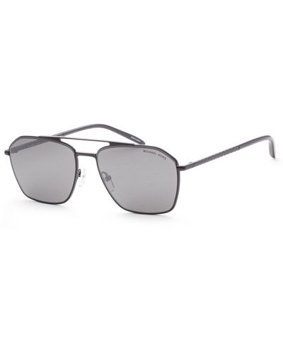 Michael Kors 56mm Shiny Black Sunglasses - Metallic