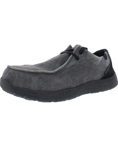 Skechers Ostego Onerou Safety Toe Light Weight Loafers - Gray