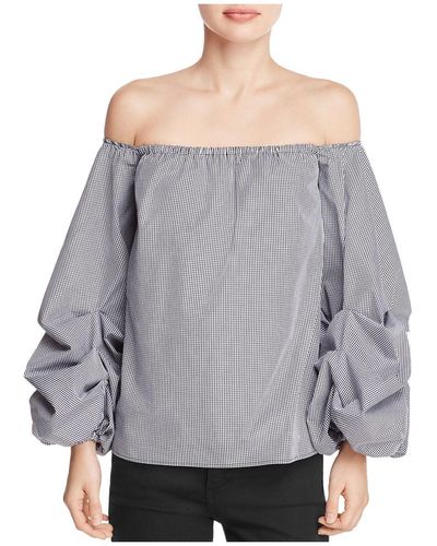 Petersyn Hannah Off The Shoulder Strapless Top - Gray
