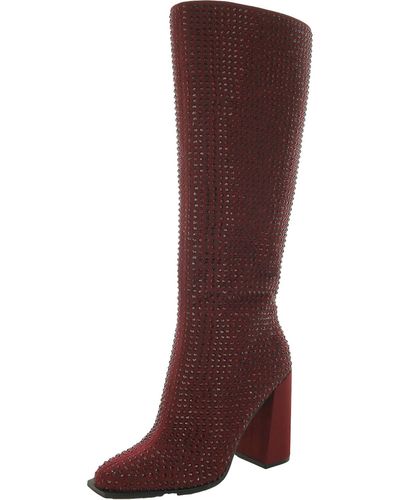 Jessica Simpson Lovelly Pull On Pointed Toe Knee-high Boots - Brown