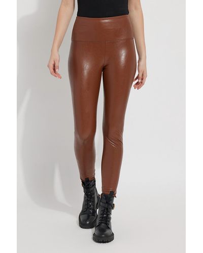Lyssé Texture Leather leggings - Brown