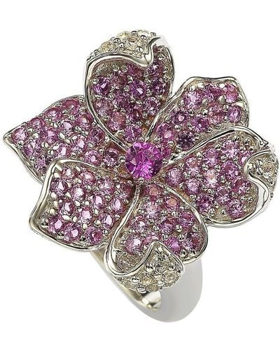 Suzy Levian Pink Sapphire And Diamond Accent - Purple