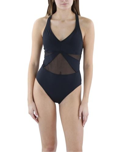 Bleu Rod Beattie Illusion Lattice One-piece Swimsuit - Blue