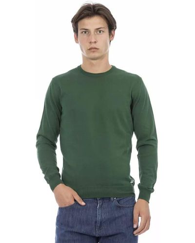Baldinini Elegant Cotton Crew Neck Sweater - Green