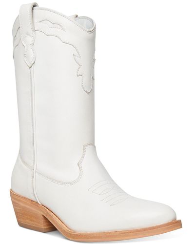 Steve Madden Laredo Western Boots - White