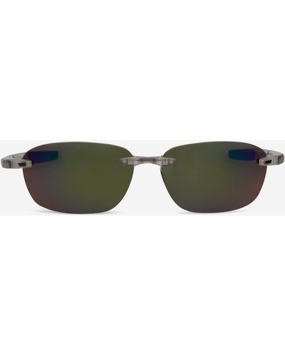 Revo Descend Fold Crystal & Evergreen Rimless Rectangle Sunglasses Re114009gn