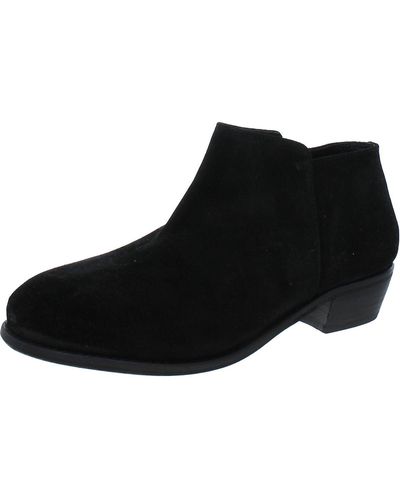 Softwalk Rocklin Leather Short Ankle Boots - Black