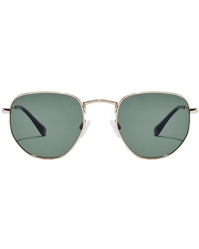 Hawkers Sixgon Drive Hsdr22demp Demp Geometric Polarized Sunglasses - Green