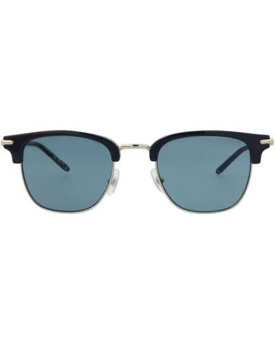 Montblanc Square-frame Acetate Sunglasses - Blue