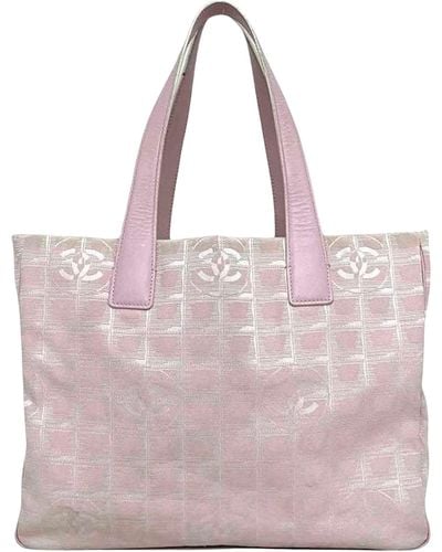 Chanel Heures Shopping Synthetic Tote Bag (pre-owned) - Pink