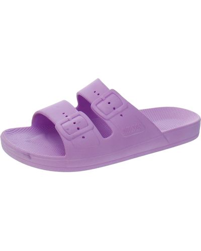 FREEDOM MOSES Footbed Slip On Slide Sandals - Purple