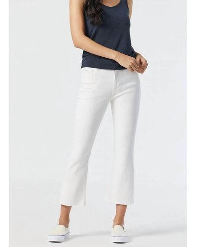 Mavi Anika Cropped Flare Jeans - White