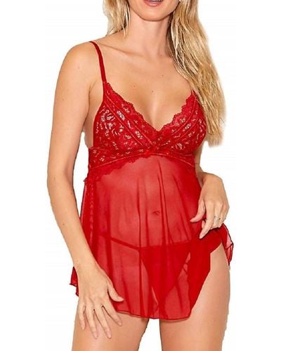 iCollection Jelena Babydoll Set - Red