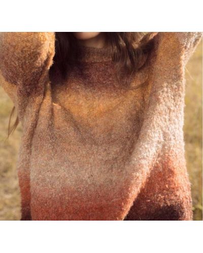 Elan Kimberly Space Dyed Sweater - Brown