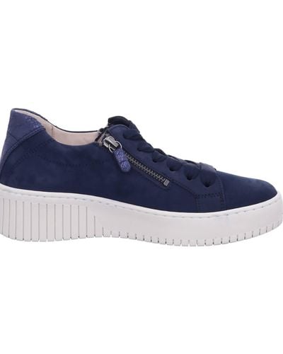 Gabor Lace Up Platform Sneaker - Blue