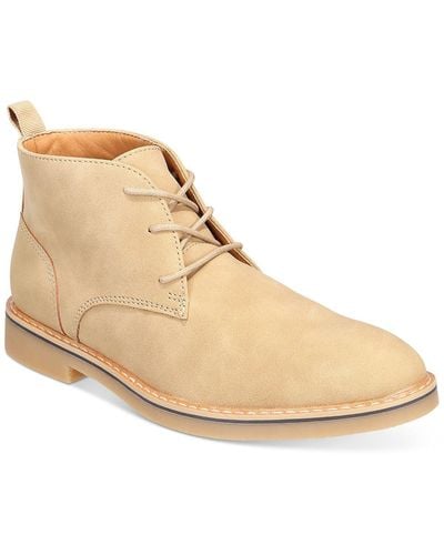 Club Room Nathan Faux Suede Lace-up Chukka Boots - Natural