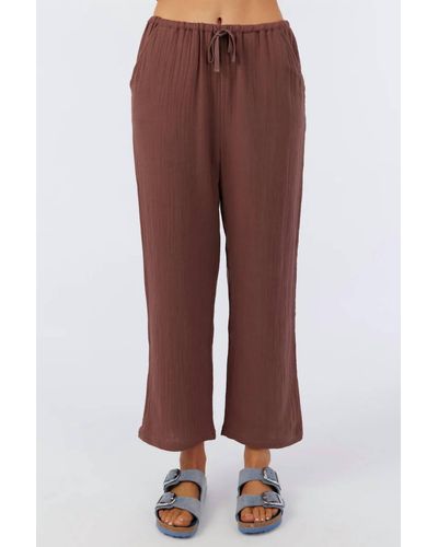 O'neill Sportswear Brenda Double Gauze Pants - Red