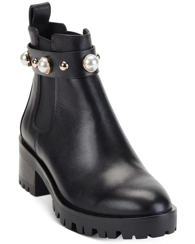 Karl Lagerfeld Pola Embellished Ankle Chelsea Boots - Brown