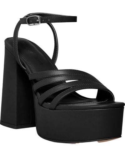 Madden Girl Jadda Chunky Ankle Strap Platform Sandals - Black