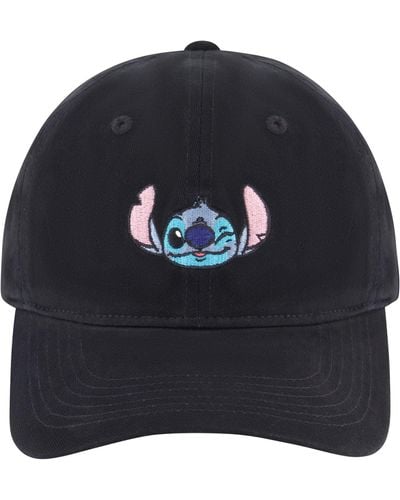 Disney Stitch Winky Face Embroidery Dad Cap - Blue