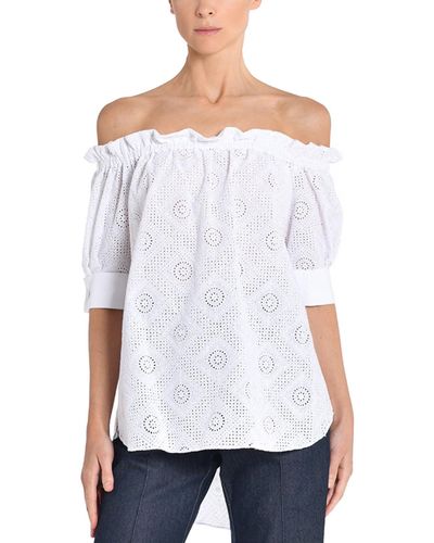 Adam Lippes Off The Shoulder Top - White