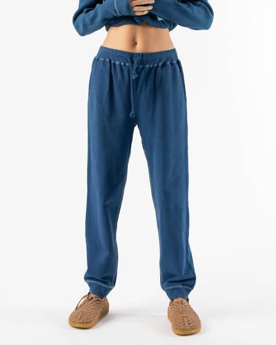 Ichi French Terry Pants - Blue