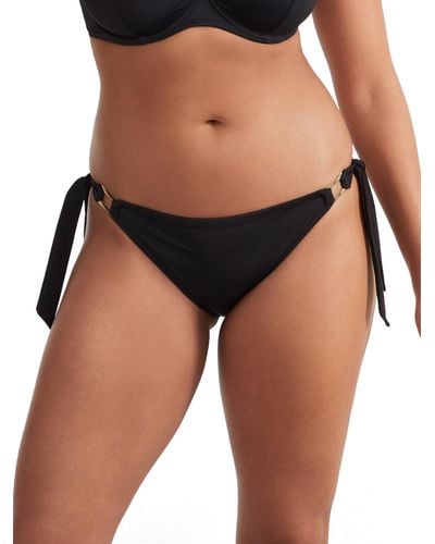 Miss Mandalay Boudoir Beach Side Tie Bikini Bottom - Black