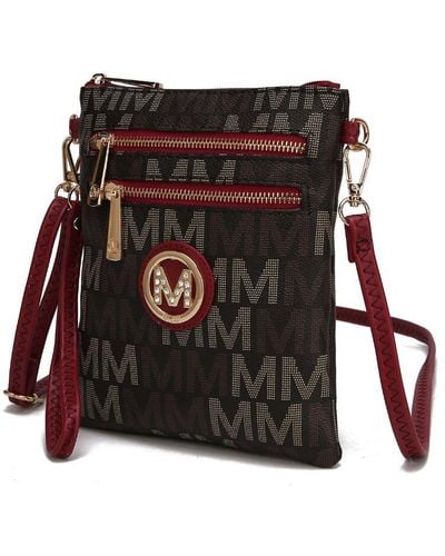 MKF Collection by Mia K Gaia Milan M Signature Crossbody Handbag - Black