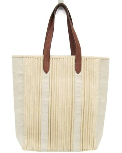 Hermès Calicut Cotton Tote Bag (pre-owned) - Natural