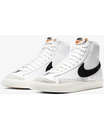 Nike Blazer Mid '77 Cz1055-100 Sail Black Basketball Shoes Moo232 - White