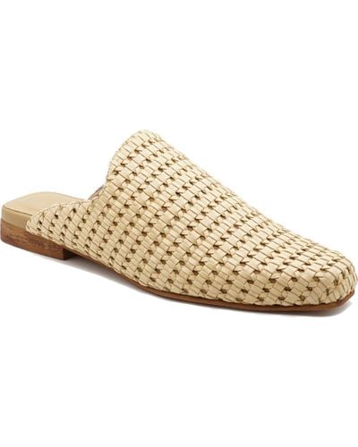 Kaanas Mustique Slip On Round Toe Mules - Natural