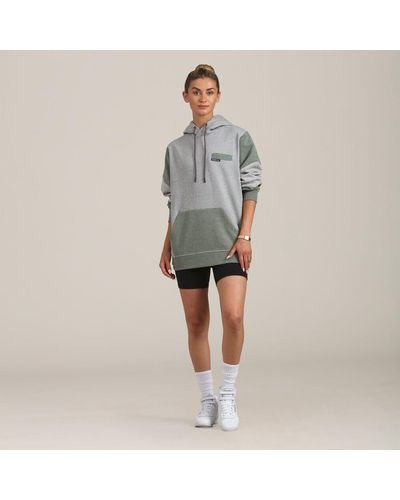 Members Only Drew Colorblock Oversized Hooded Sweatshirt - Gray