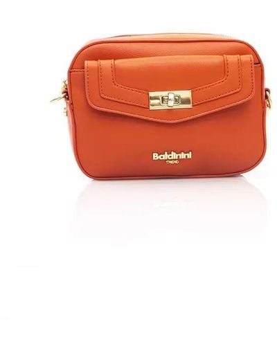 Baldinini Exquisite Shoulder Zip Bag With En Details - Orange