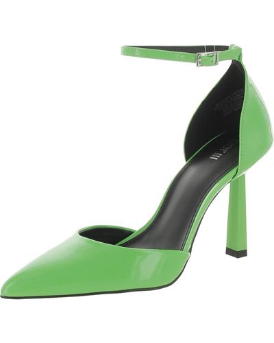 BarIII Idaa Patent Pointed Toe Ankle Strap - Green