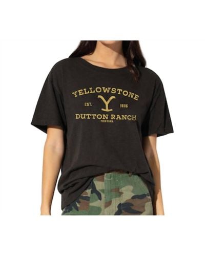 Sub_Urban Riot Yellowstone Dutton Ranch Boyfriend Tee - Black