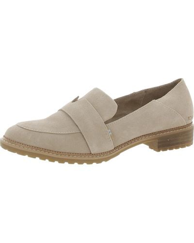 TOMS Mallory Suede Flat Loafers - Natural