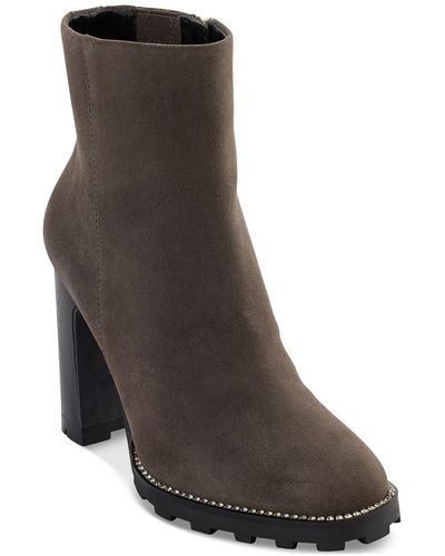 Karl Lagerfeld Peppy Embellished Ankle Boots - Brown