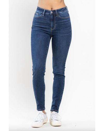 Judy Blue Thermal Skinny Jeans - Blue