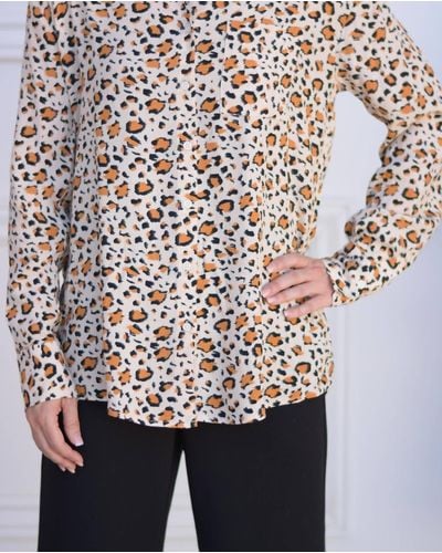 Velvet Heart Olivine Leopard Blouse - Multicolor