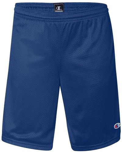 Champion Polyester Mesh 9 Shorts With Pockets - Blue