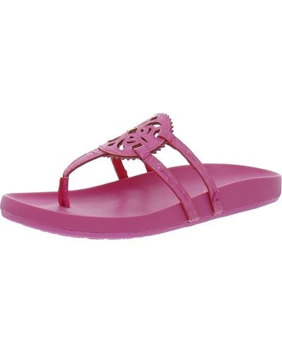 Circus by Sam Edelman Jules Faux Leather Laser Cut Thong Sandals - Pink
