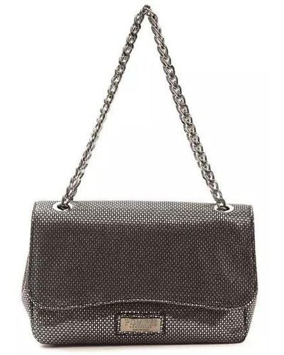 Pompei Donatella Elegant Leather Crossbody Bag - Gray