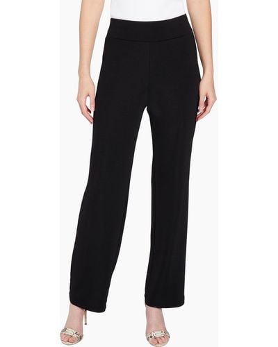 Jones New York Textured Straight Leg Pull-on Pants - Black