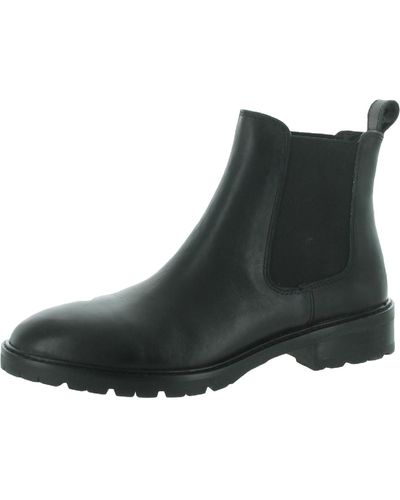 Steve Madden Leopold Padded Insole Round Toe Chelsea Boots - Black