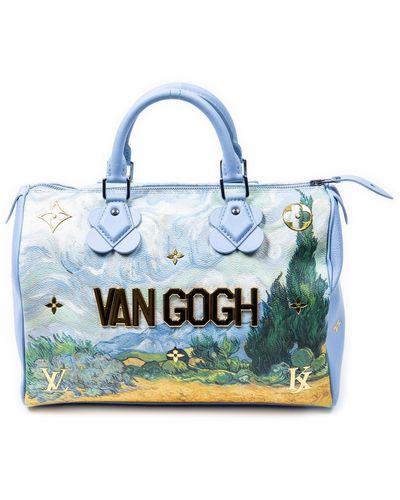 Pre-owned Louis Vuitton Jeff Koons Speedy Vincent Van Gogh Masters 30  Lavender Multicolor