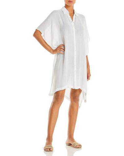 L*Space Collar Beachwear Cover-up - White